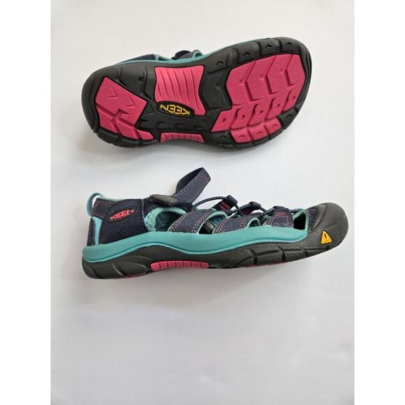 Keen Newport Waterproof Outdoor Hiking Teal Pink Sandals Shoes Kids Size 4/EU 36 - Picture 9 of 13